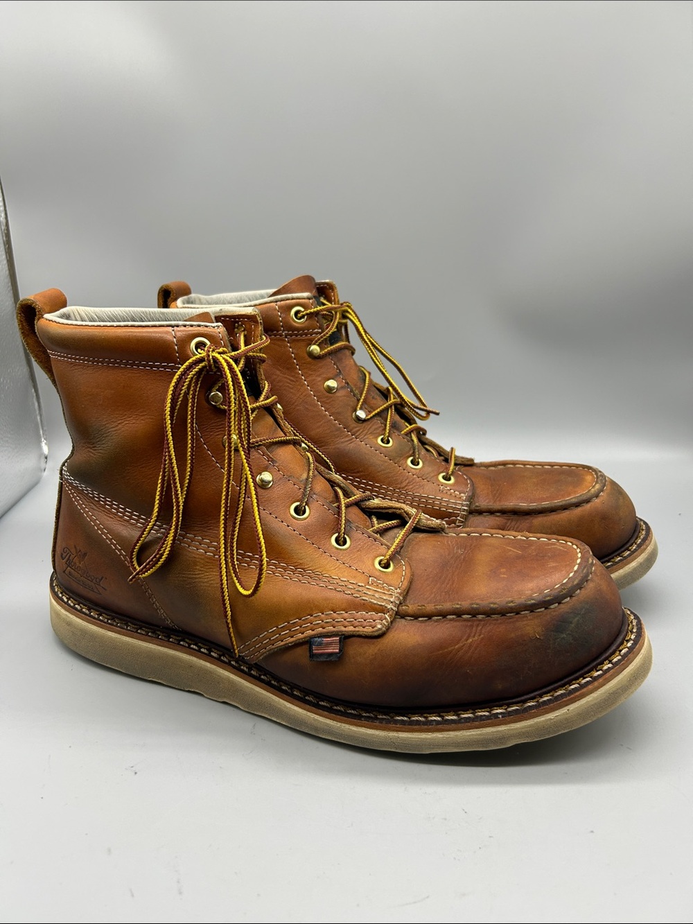Thorogood Mens 11 EE Boots waterproof and composite toe protection.